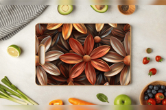 Wooden 3D Flowers Cutting Boards sublimation Design Product Image 3
