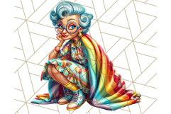Wild Grandma Clipart PNGs, Funny Quirky Old Ladies Product Image 3