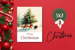Christmas Animals Greeting Card, Christmas Tree Card Product Image 3
