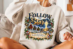 4 Christian Christmas PNG Designs, 4 Nativity Bible Verse Sh Product Image 3