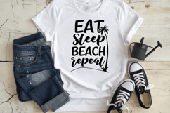 Eat Sleep Beach Repeat SVG Design, Summer &amp; Beach SVG Design Product Image 3