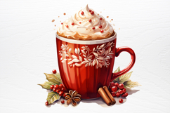 Christmas Hot Cocoa Cup Sublimation PNG Product Image 3