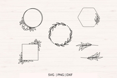 Wedding Frame SVG Bundle | 10 Floral Name Designs Product Image 3