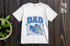Blue Glitter Dad Sneakers Sublimation PNG Product Image 3
