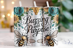 Buzzing with Purpose Tumbler Wrap | Sublimation | Tumblers Product Image 1