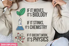If it moves, it's biology PNG, Chemistry Sublimation PNG Product Image 1