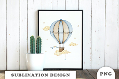 Watercolor Air Balloon png Product Image 3