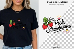 Pick Strawberries PNG | Summer Strawberry Clipart, Berry Product Image 3