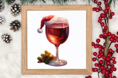 Christmas Wine Cup Sublimation Clipart Product Image 3