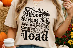 Broom Parking Only Violators Will Be Toads Svg, Witch Svg. Product Image 4