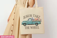 Jesus take the wheel PNG, Christian Jesus Sublimation Product Image 3