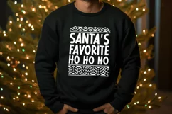 Santa's favorite Ho HO Ho SVG, Ugly Christmas Sweater SVG Product Image 3