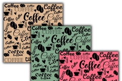 coffee digital papers, Coffee pattern, Coffee background Product Image 2