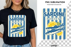 Sardine Society PNG Sublimation | Vintage Coastal Fish Product Image 3