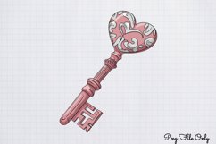 Retro Valentine Day Clipart PNG Product Image 1