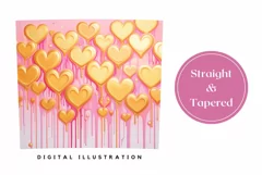 Glitter Heart Tumbler Design, Valentine's Day Tumbler PNG Product Image 3
