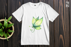 Watercolor Green Fairy Wings Clipart PNG Product Image 3