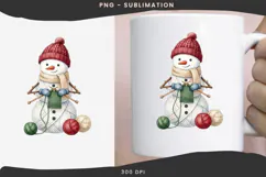 Yarn snowman png design for T-shirts Product Image 3