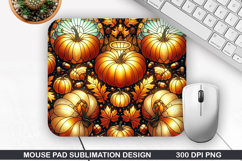 Pumpkin Mouse Pad Sublimation, Halloween Mouse Pad PNG Product Image 1