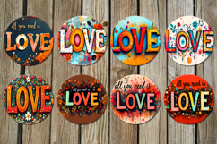 Hippie inscription | Boho Car coaster &amp; key chain designs Product Image 3