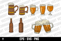 A large collection of vintage-style beer illustrations Product Image 3