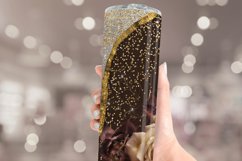 Glitter Flowers Tumbler Seamless Wrap Sublimation Product Image 3