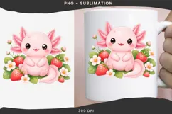 Pastel kawaii axolotl png design for T-shirts Product Image 2