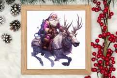 Christmas Purple Santa Claus Sublimation, Christmas PNG Product Image 3