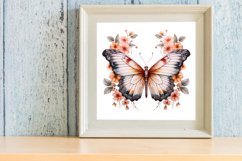 Vintage Floral Butterflies Clipart, butterflies Clipart Product Image 3