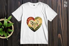 Folk Art Floral Heart Clipart Sublimation PNG Product Image 2