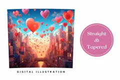 Valentines Tumbler Sublimation, Love Hearts Tumbler Wrap Product Image 3