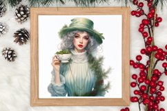 Cozy Green christmas Clipart Sublimation, Christmas PNG Product Image 3