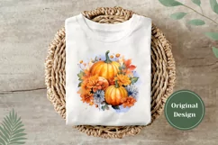 Watercolor Pumpkins PNG, Watercolor Pumpkins Sublimation Product Image 3