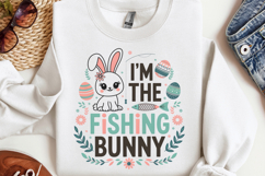 I&#039;m the fishing bunny PNG, Easter Design Sublimation PNG Product Image 3