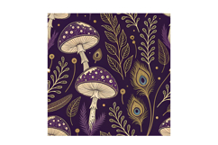 Maximalist Mushroom Tapestry Regal Pattern, Seamless Pattern Product Image 3