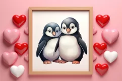 Couple Animal Valentines Day Clipart, Watercolor Couple Product Image 3