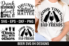 Beer SVG Design - Drink responsibly don't spill it Product Image 1