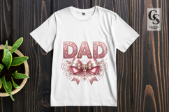 Pink Coquette Dad Bow Sublimation PNG Product Image 3