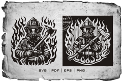 Firefighter Silhouette Vector Illustration Product Image 3