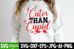 Cuter Than Cupid SVG Cut File , Valentine's Day SVG Design Product Image 3