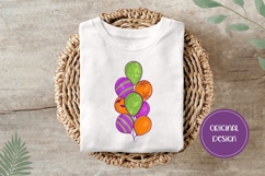 Hand Drawn Halloween Illustration, Air Balloons PNG Product Image 3