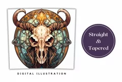 Cow Skull Tumbler Wrap Design, Bull Skull Sublimation PNG Product Image 3