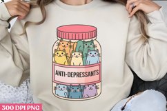 Anti Depressants PNG, Funny Cat Sublimation PNG Product Image 3