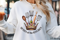 QUEEN of the KITCHEN PNG, Vintage Kitchen Sublimation PNG Product Image 3