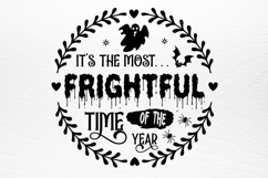 Farmhouse Halloween Round Sign SVG Product Image 3