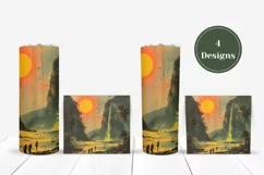 Summer Tumbler Sublimation, Sunset Tumbler Wrap Designs Product Image 3