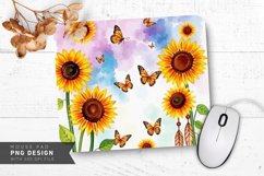 Sunflower Whimsy Mouse Pad PNG Design Product Image 1