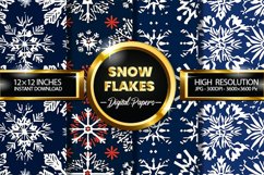 Snowflakes Digital Papers - 04 Variations Product Image 1