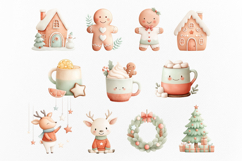 Christmas Clipart Bundle, Watercolor Christmas PNGs Product Image 3