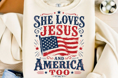She Loves Jesus and America Too PNG Product Image 1
